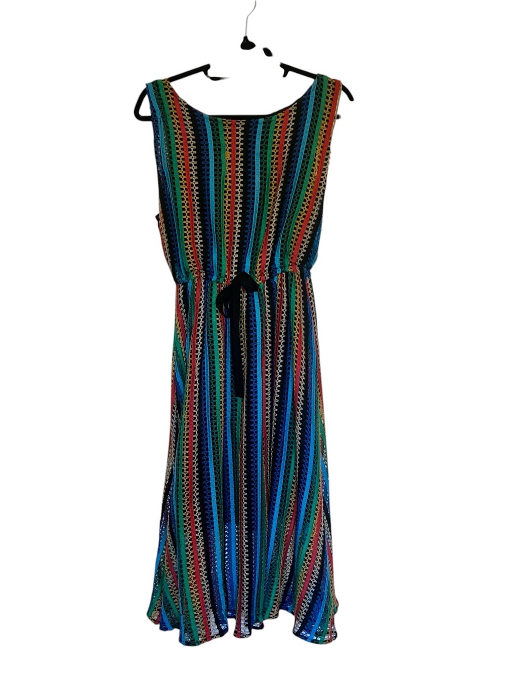 Anthropologie x Eva Franco Rainbow Crochet Midi Dress